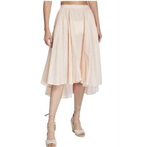 Miguelina Jackie Cantelope 100% Linen Gingham Skirt circle skirt vacation beach